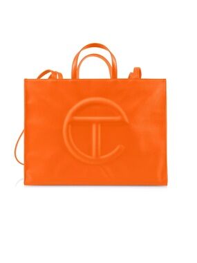 Telfar Orange Large Shopping Bag